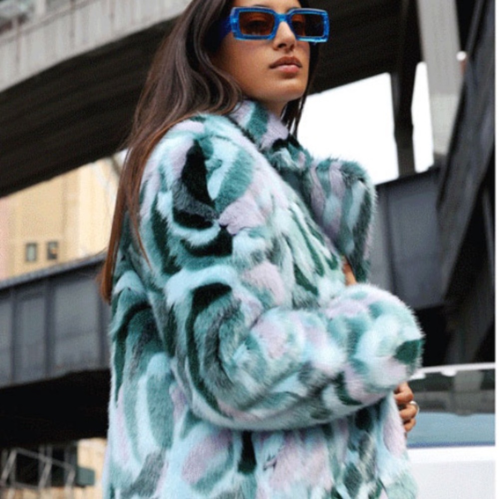 DVF x Apparis Faux Fur Coat